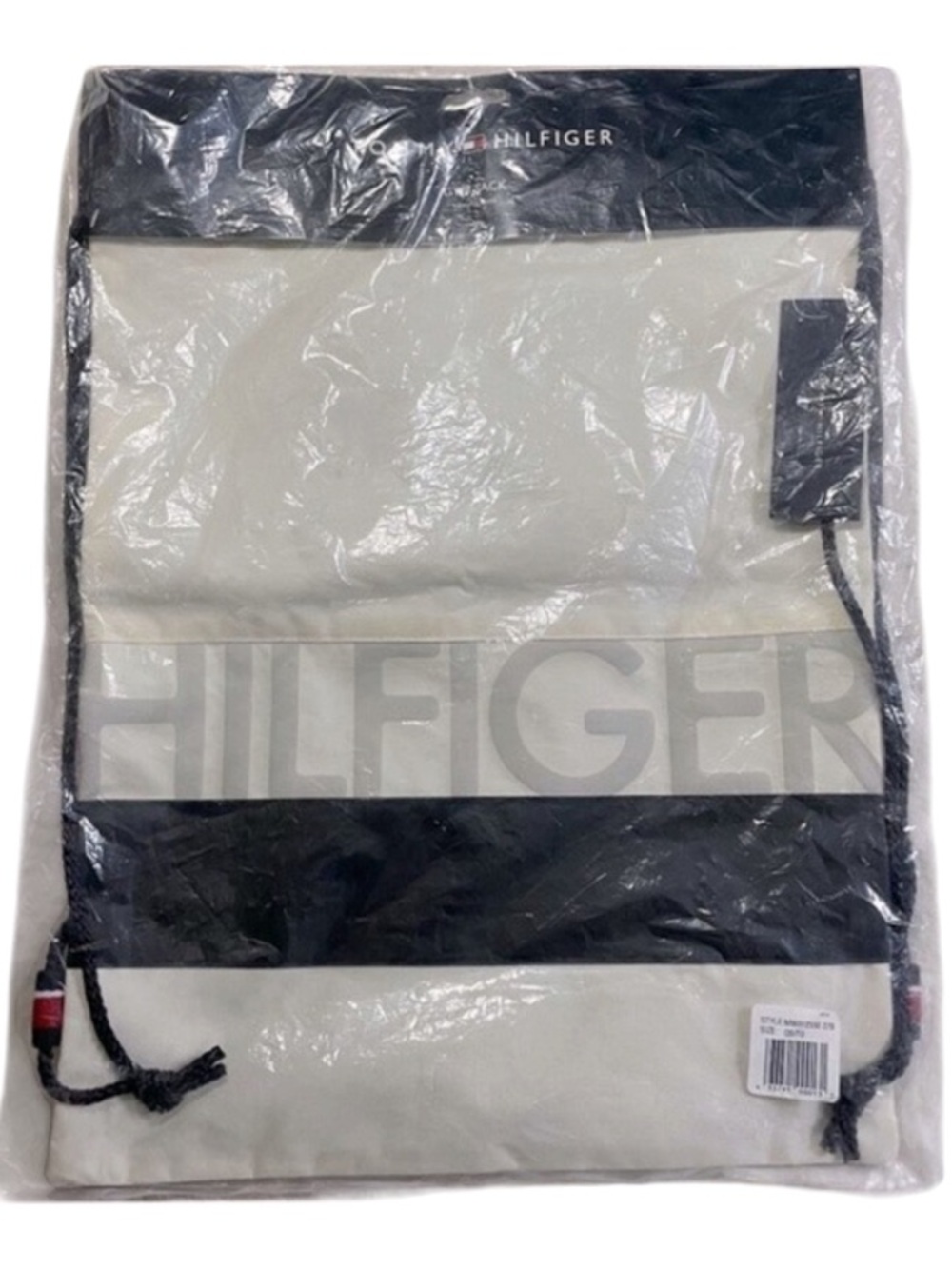 Vintage Tommy Hilfiger Gym Sack Drawstring Bag Backpack Nautical Preppy Retro